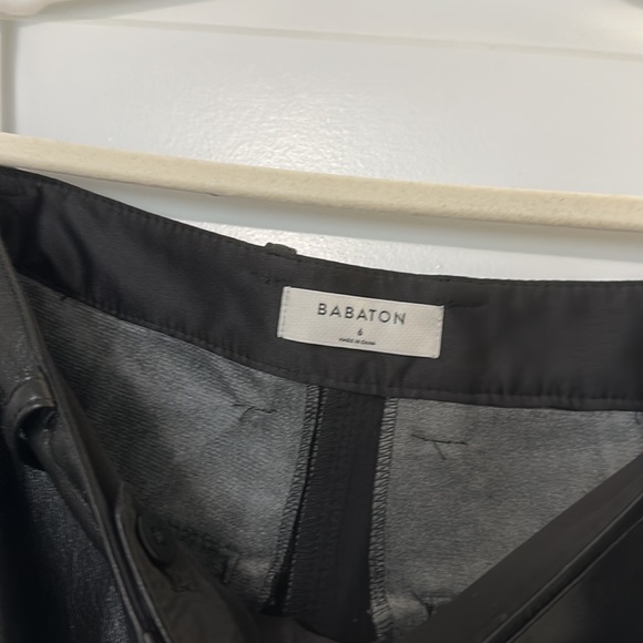 Babaton (Aritzia) pleather wide leg culottes barely worn - Picture 3 of 10